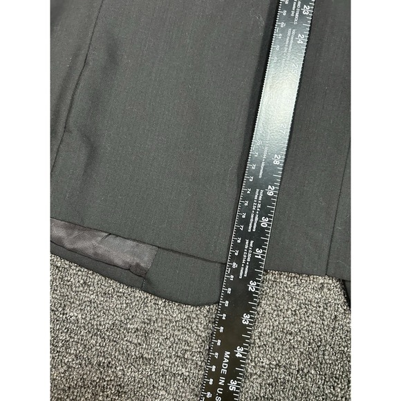 Jos A Bank 2 Piece Suit Men's 44R Pants 41x31 Black 100% Wool Business Pleated - Picture 9 of 16